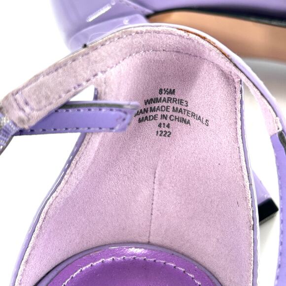 Nine West Marrie Ankle Strap Heel Sandals 8.5 Purple NWOT Cocktail Formal - Picture 3 of 6